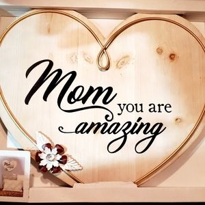 Wooden Heart Wall Decor for Mom